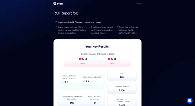 ROI Calculator - report PDF page